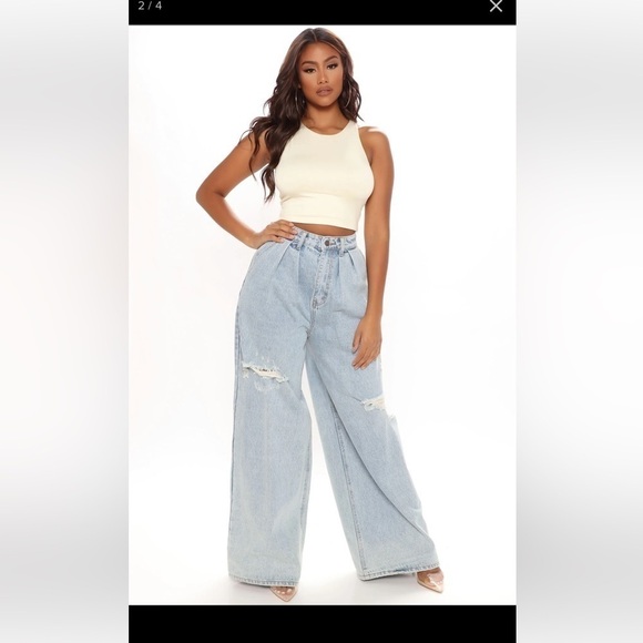 FASHION Nova Cream Sienna Double Lined Top. Size S. P - Picture 3 of 5